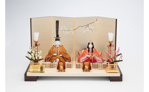 江戸木目込 雛人形 コンパクト40cm親王飾りセット