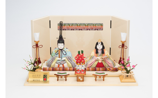 江戸木目込 雛人形 コンパクト33cm親王飾りセット