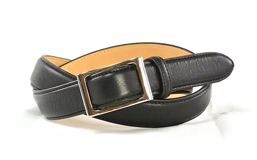 ANNAK 本革スライドバックルベルト（全2色）(カラー：ブラック) ブラック