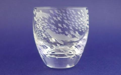 浅草切子 aquatic「Sea Lion Fish 冷酒杯」