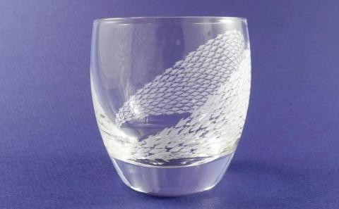 浅草切子 aquatic「回遊展開 冷酒杯」