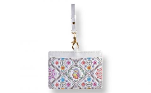 【浅草文庫】IDケース〈ふくろう柄〉(カラー：サンライズ) サンライズ（ピンク系）