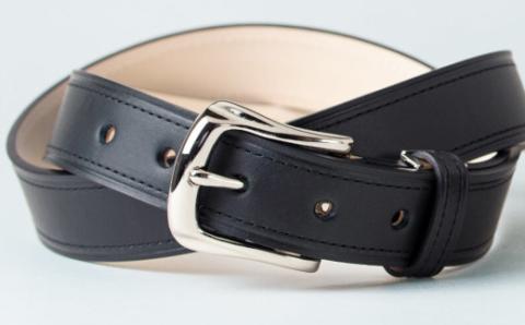 【Alt81】国内産オリジナルレザーを使用したメンズベルト(カラー：藍鉄) 藍鉄