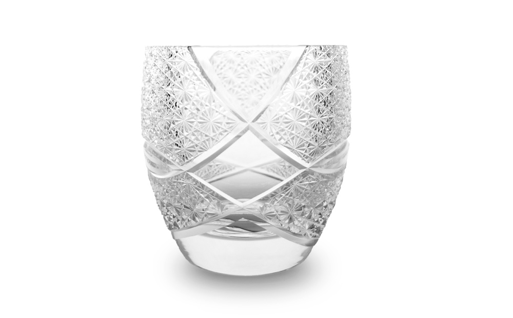 浅草切子 KANA KURITA「オールド円 透き」木箱入り 透き