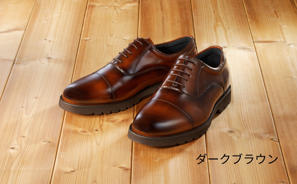【匠の靴】超軽量 幅広6E本革ビジネスシューズTT-23G(サイズ：26.0cm、カラー：ダークブラウン) ダークブラウン 26.0cm