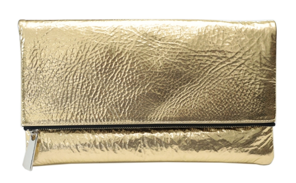 クラッチバッグ[ROXY] 伊 ROC PELLAM社のシープレザー使用(カラー：ゴールド) ゴールド