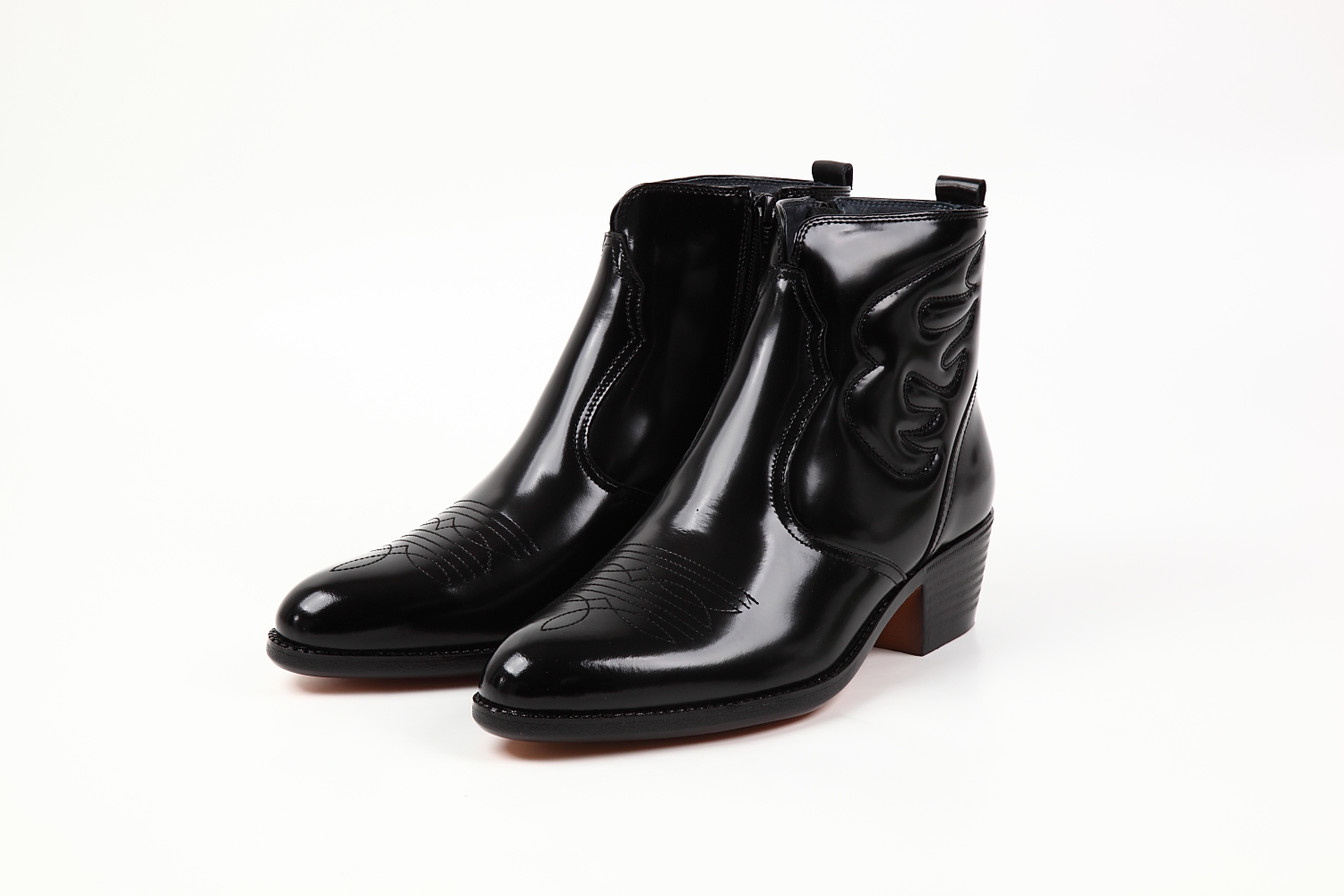 【Made in JAPAN】本革ウエスタンブーツ日本製(サイズ：27.0cm、カラー：ブラック) ブラック 27.0cm