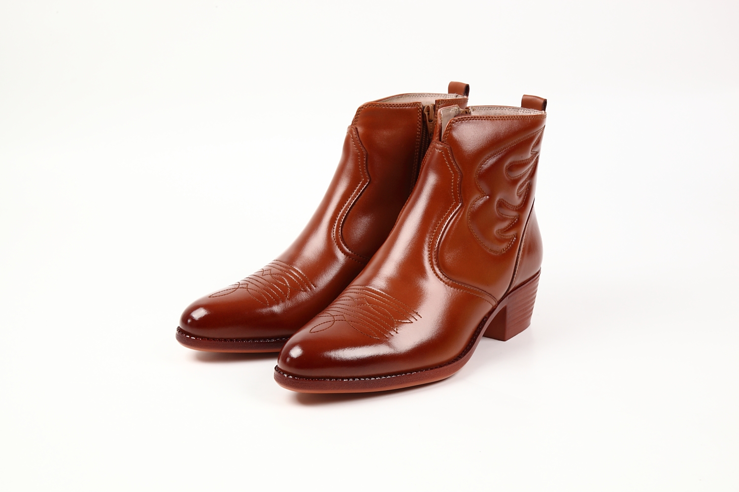 【Made in JAPAN】本革ウエスタンブーツ日本製(サイズ：27.5cm、カラー：キャメル) キャメル 27.5cm