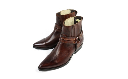 【浅草の靴】テキサスビレッジ 本革ウエスタンブーツ[5535](サイズ：25.0cm、カラー：ダークブラウン) ダークブラウン 25.0cm