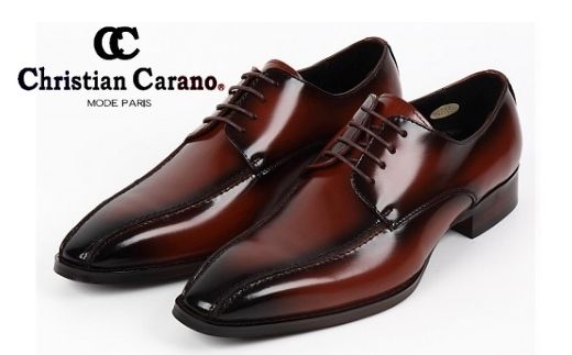 【浅草の靴】クリスチャンカラノ 本革ビジネスシューズ[TK-488](サイズ：26.5cm、カラー：キャメル) キャメル 26.5cm