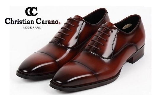 【浅草の靴】クリスチャンカラノ 本革ビジネスシューズ[TK-490](サイズ：26.0cm、カラー：キャメル) キャメル 26.0cm