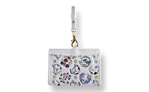 【浅草文庫】IDケース〈猫柄〉(カラー：ニビ（黒系）) ニビ（黒系）