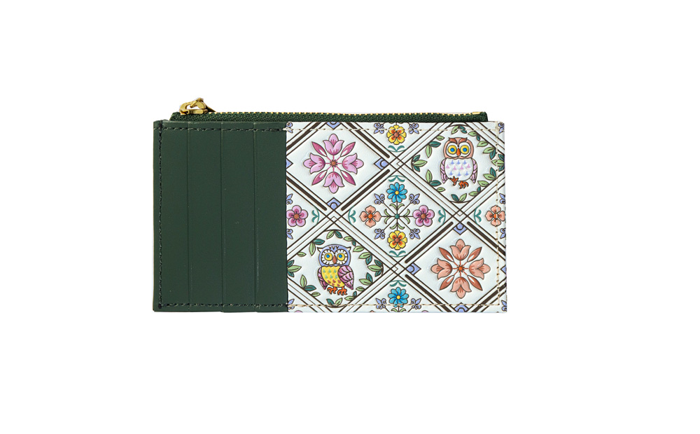 【浅草文庫】フラグメントケース〈ふくろう柄〉(カラー：サンライズ（ピンク系）) サンライズ（ピンク系）