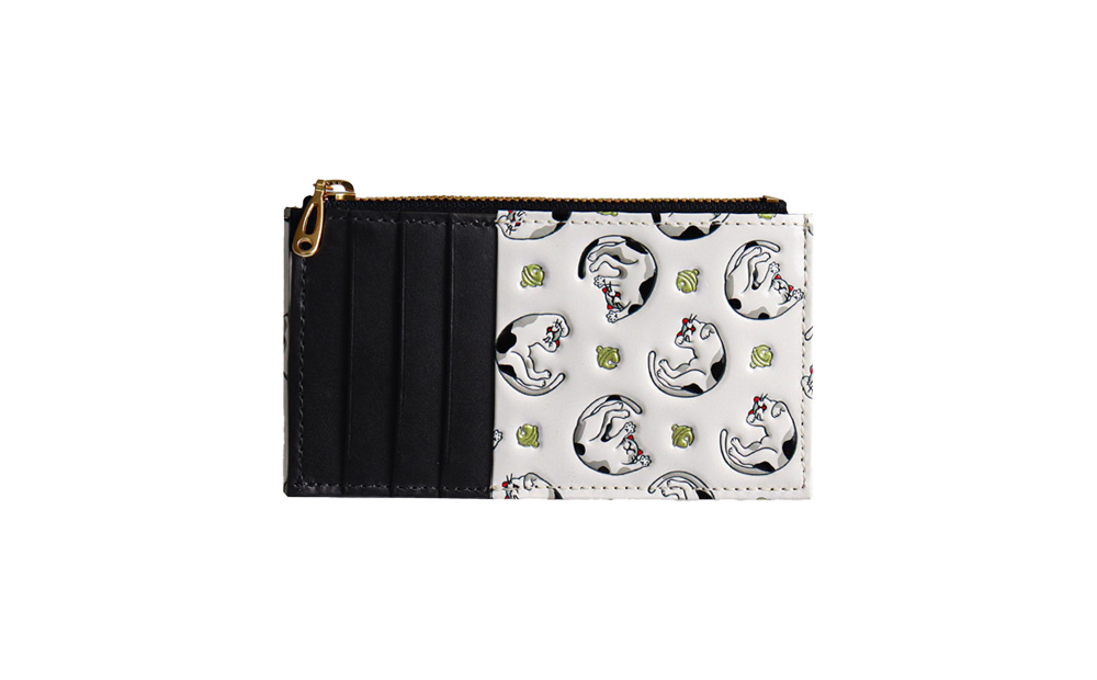 【浅草文庫】フラグメントケース〈猫柄〉(カラー：ニビ（黒系）) ニビ（黒系）