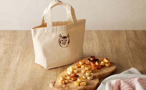 〈福祉施設提供〉サクッ＆とろっ食感！お麩ラスク１０袋（ランチトートバック付き）