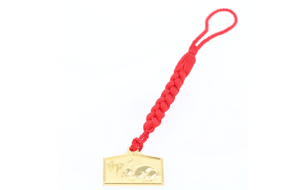 [K18] 干支絵馬根付 (12種) (柄：卯) 柄：卯