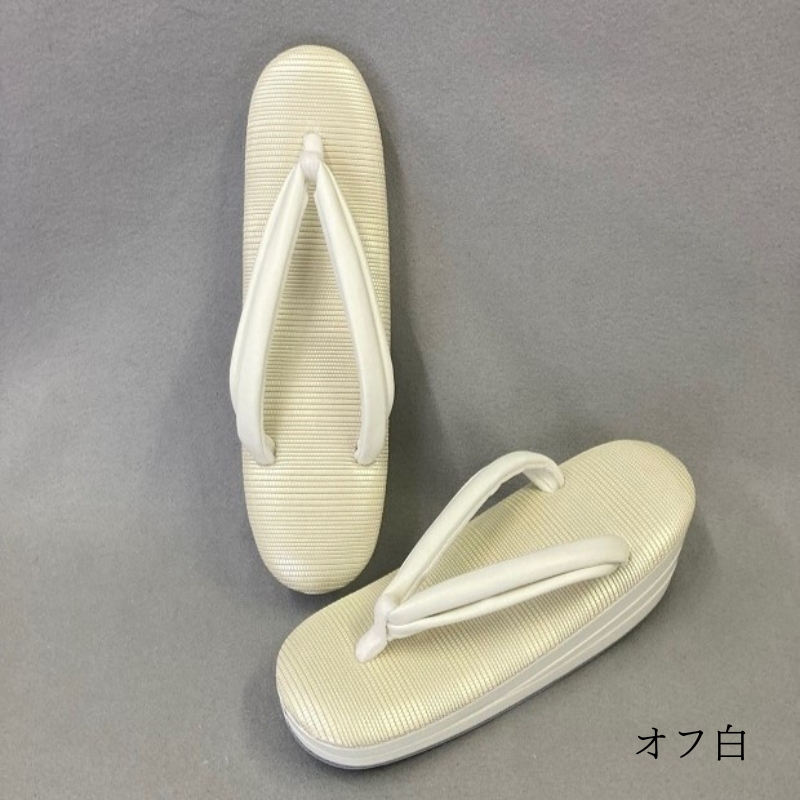 [シコロ織] 高級和装ぞうり (カラー：オフ白、サイズ：L) オフ白 L
