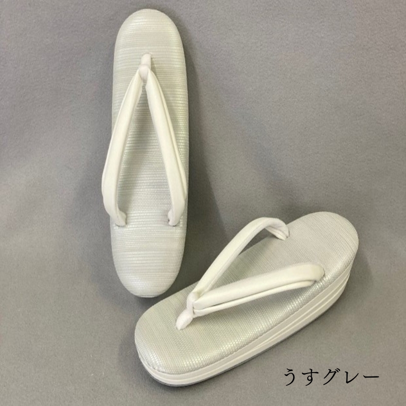 [シコロ織] 高級和装ぞうり (カラー：うすグレー、サイズ：L) うすグレー L