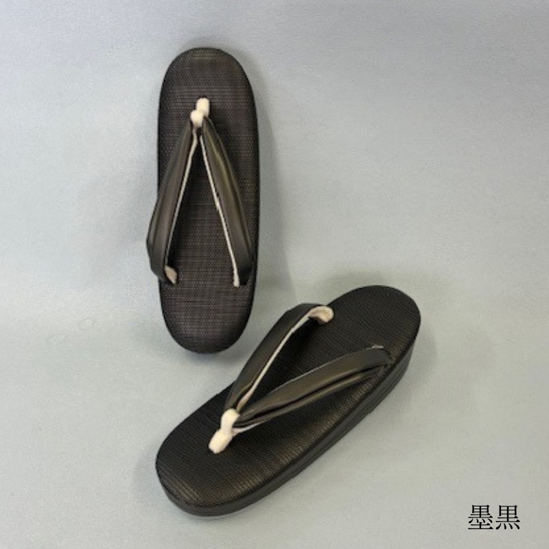 [シコロ織] 高級和装ぞうり (カラー：墨黒、サイズ：L) 墨黒 L