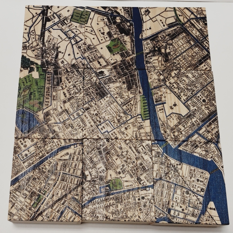 【桐箱(二重箱)】名所江戸水景 9ケセット (カラー：黒) 黒