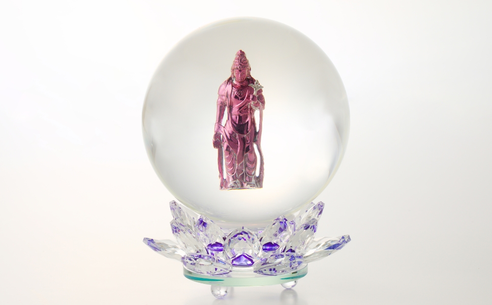 紫色の18金パープルゴールド観音像 （大）