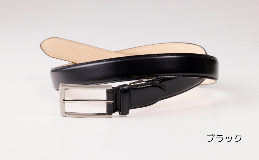 【牛革】メンズビジネスベルト（カラー：ブラック） ブラック
