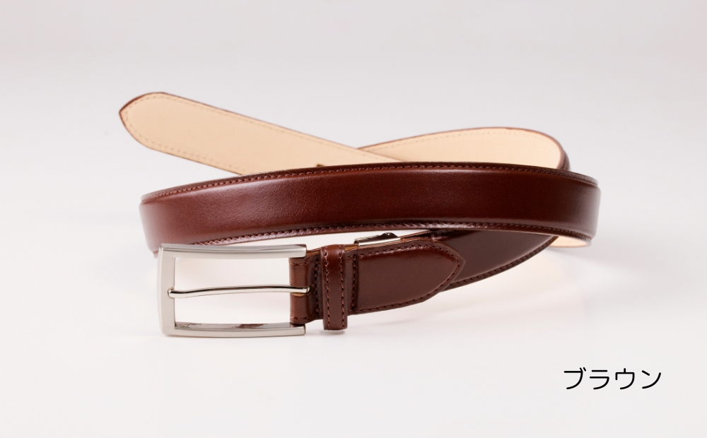 【牛革】メンズビジネスベルト（カラー：ブラウン） ブラウン