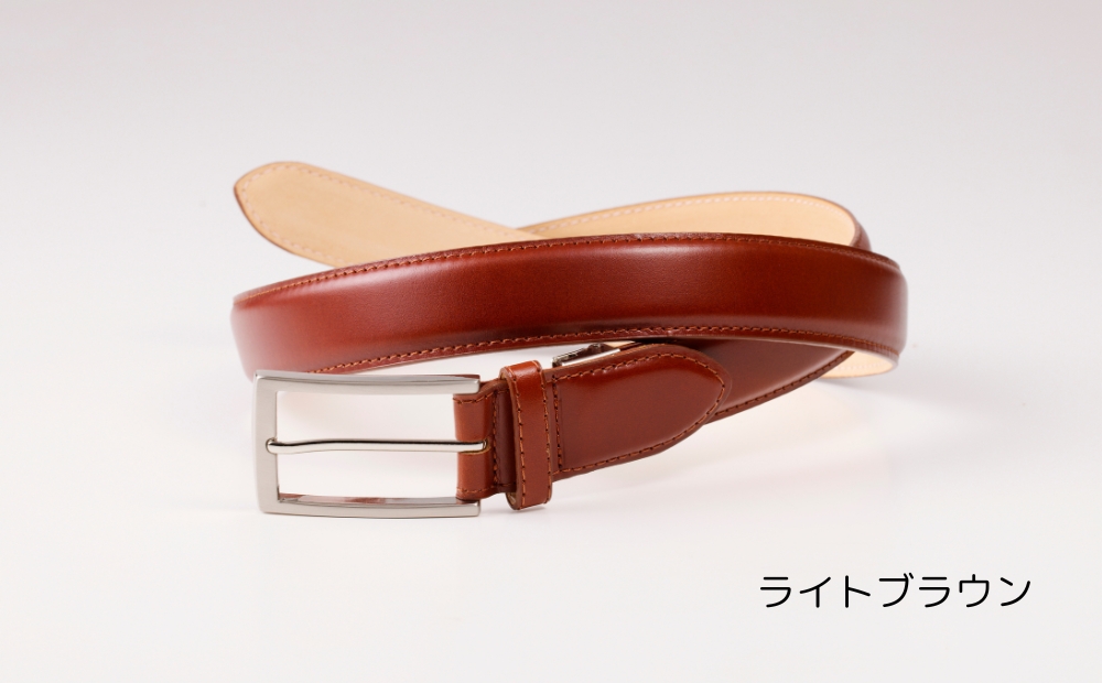 【牛革】メンズビジネスベルト（カラー：ライトブラウン） ライトブラウン