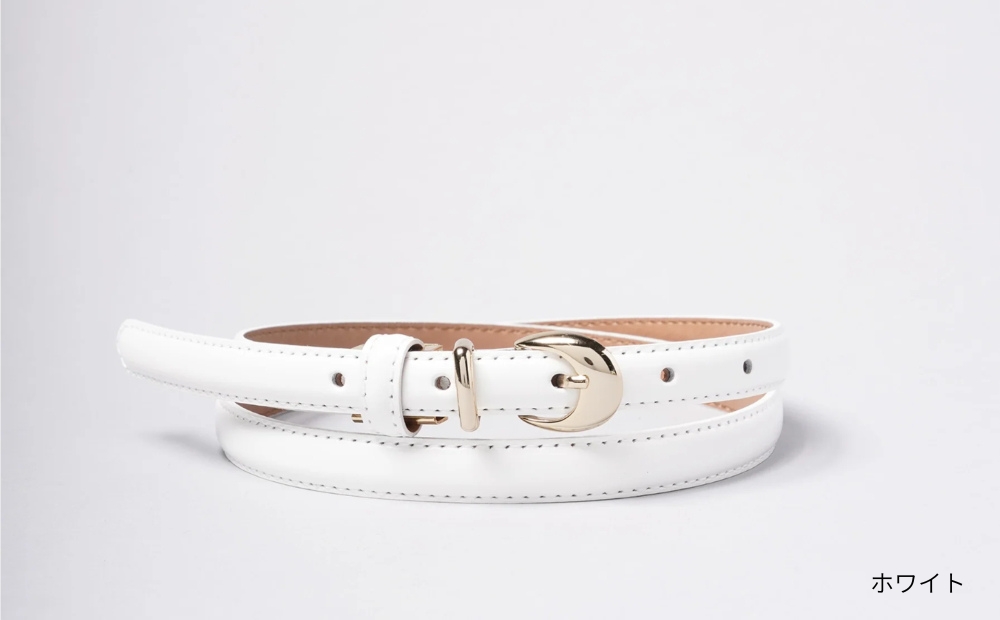 [bell la bell] レディース細ベルト (カラー：ホワイト) ホワイト