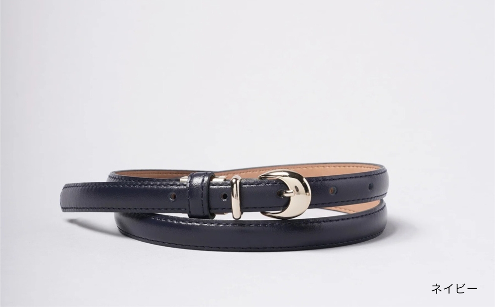 [bell la bell] レディース細ベルト (カラー：ネイビー) ネイビー