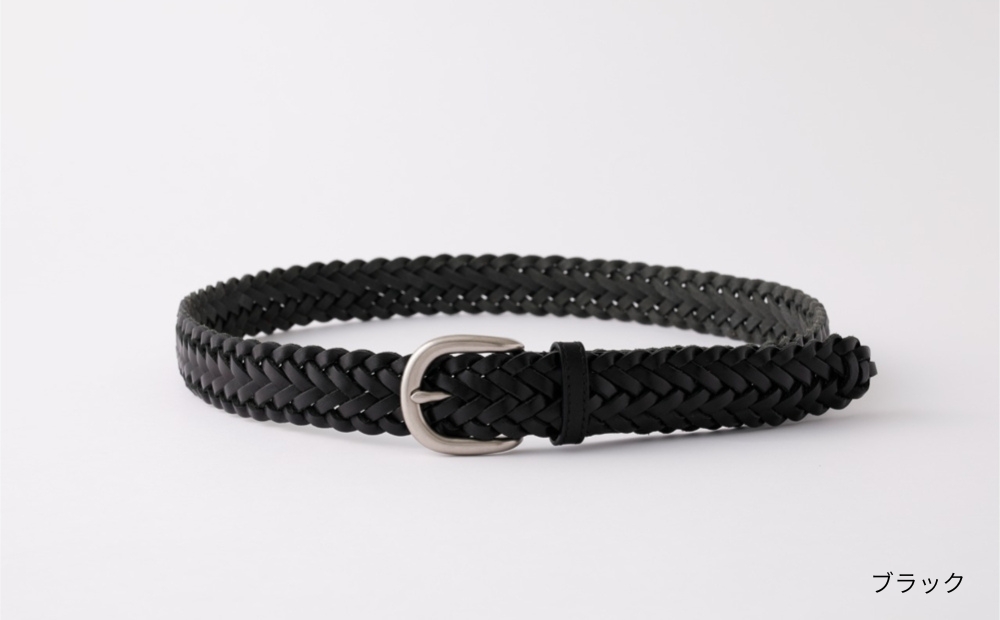 [bell la bell] 栃木レザーメッシュベルト (カラー：ブラック) ブラック