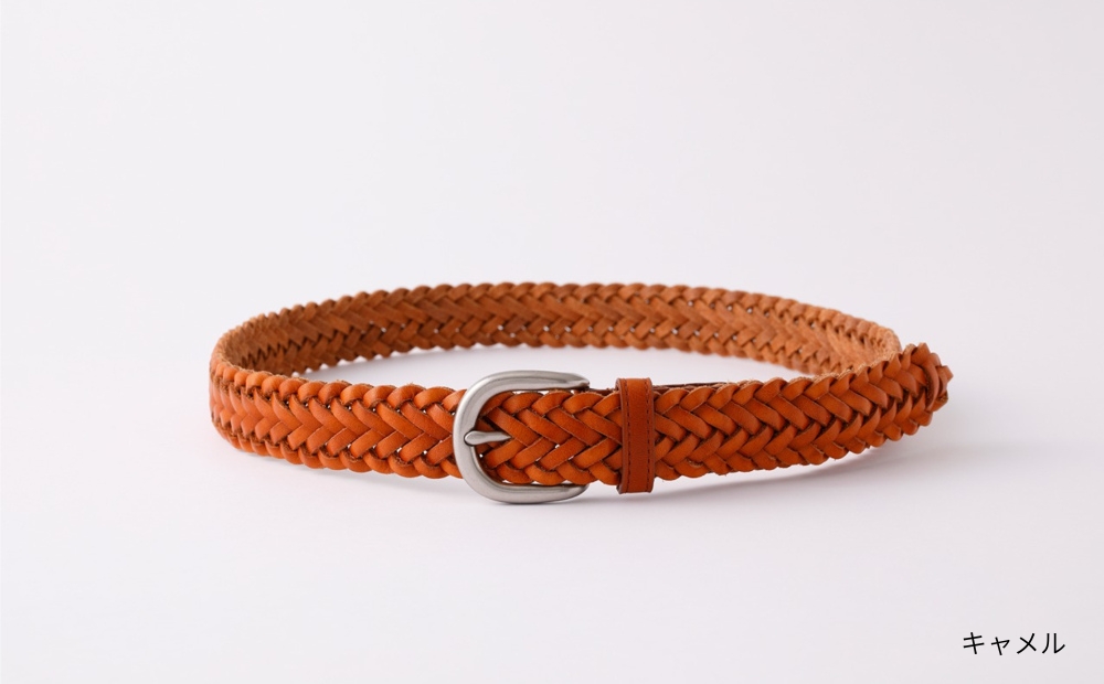 [bell la bell] 栃木レザーメッシュベルト (カラー：キャメル) キャメル