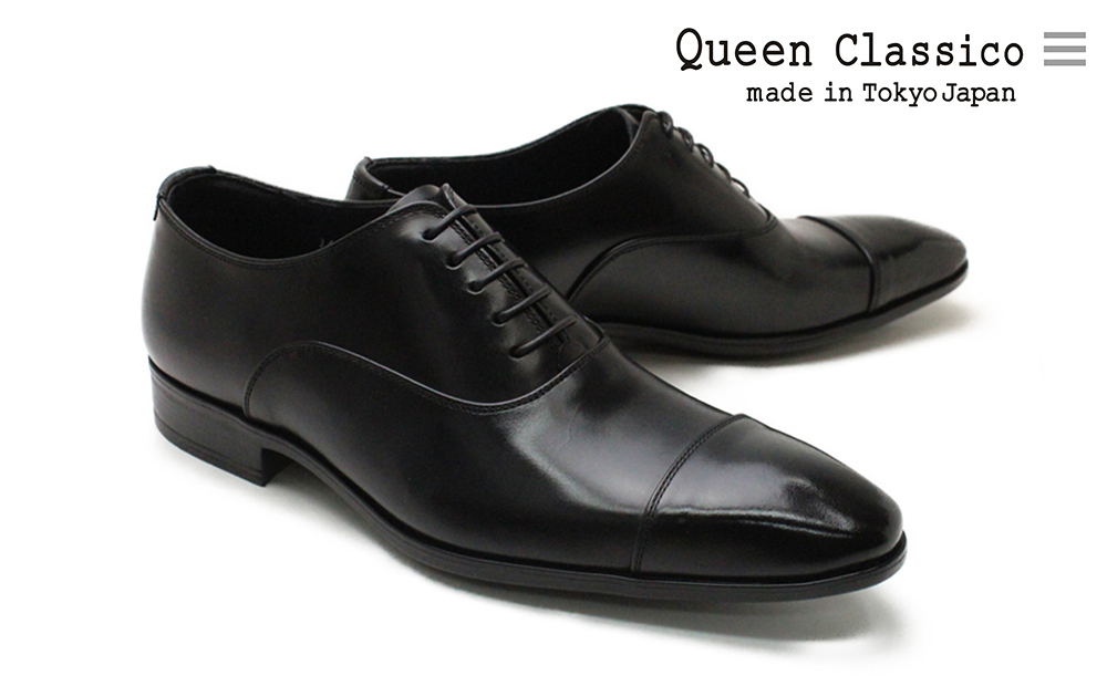 クインクラシコ 革靴 34001S〈ブラック〉 (サイズ：26.0cm) 紳士靴 ビジネスシューズ ストレートチップ 牛革 フォーマル ブラック 26.0cm