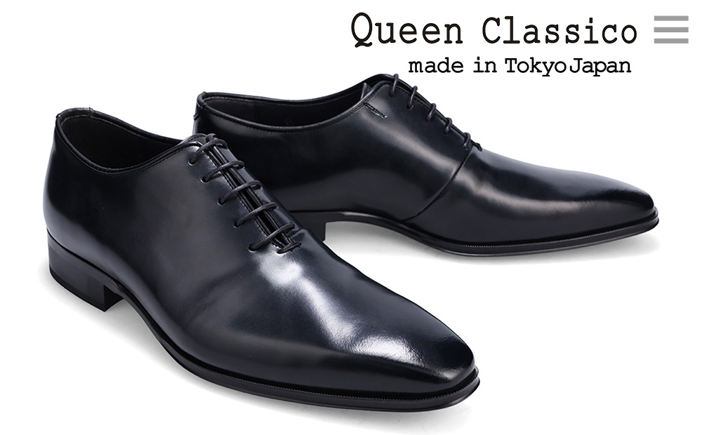 クインクラシコ 革靴 25011 (サイズ：27.0cm) ビジネスシューズ 本革 ホールカット 幅広 甲高  牛革 フォーマル カジュアル 27.0cm