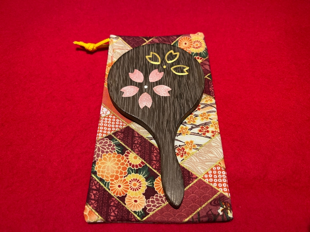 【箱長】手鏡（小） (柄：桜) 桜