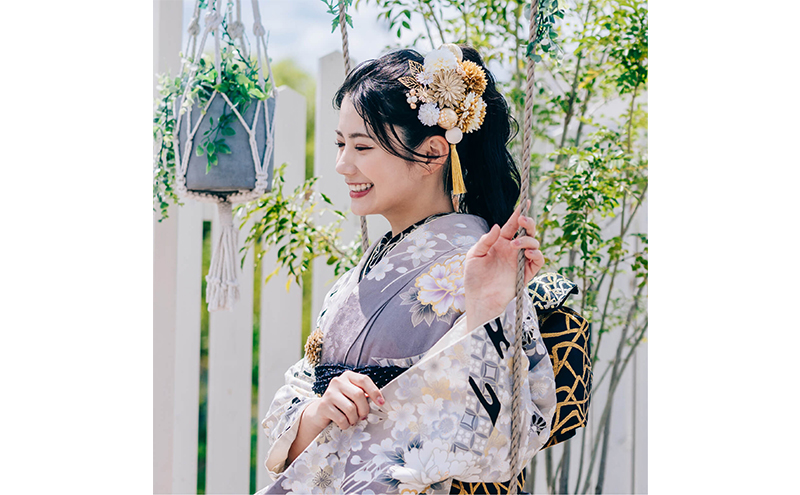 Arenca 百花八重菊 No.8356 髪飾り かんざし 花 和装 着物 ドレス 造花飾り ヘアアクセサリー フラワー 卒業式 卒園式 入園式 入学式 成人式 結婚式 東京 墨田区【紫】