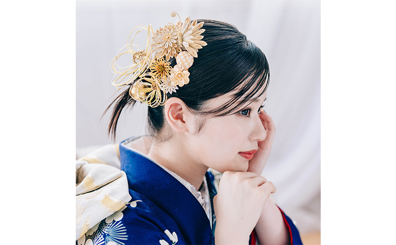 Arenca 麗華爛漫 No.8389 髪飾り かんざし 花 和装 着物 造花飾り ヘアアクセサリー フラワー 卒業式 卒園式 入園式 入学式 成人式 結婚式 東京 墨田区【銀】
