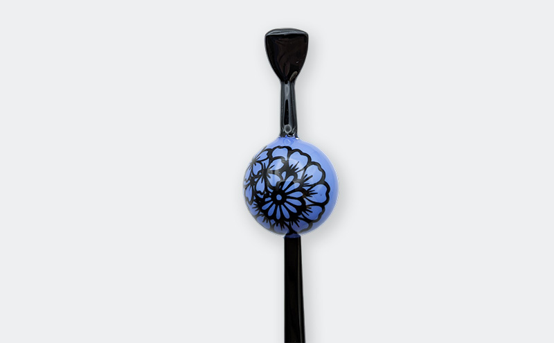 花文様玉かんざし（大） 一本ざし 一点物 浴衣 着物 和装 髪飾り ヘアアクセサリー プレゼント 贈り物 ギフト【紫】