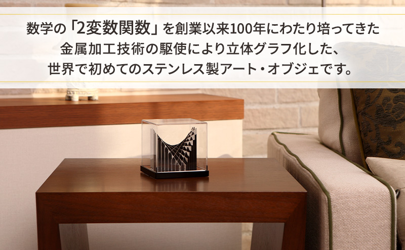 数楽アート PEGASUSI アート オブジェ ステンレス製 金属加工 立体グラフ 多変数関数 2変数関数 熟練 職人 手作業 ステンレス鋼板 光のハーモニー 理 美しさ ユニーク 東京都 大田区