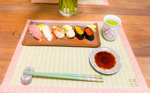 美心禅茶シリーズ 畳ランチョンマット 2枚セット（紫・黄色） 紫・黄色