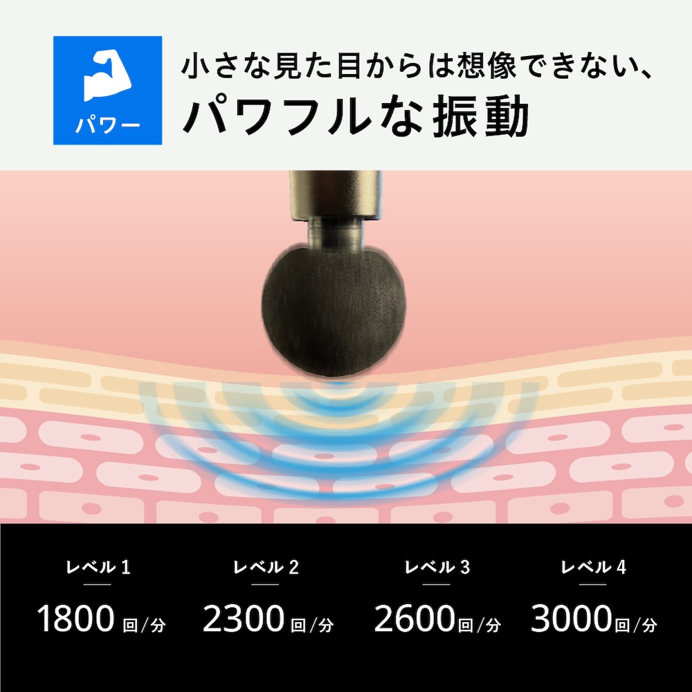 【マッサージガン】uFit RELEASER Mini ＜ホワイト＞　【136025】