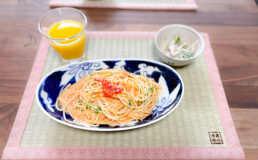 美心禅茶シリーズ 畳ランチョンマット 2枚セット（紫・黄色） 紫・黄色