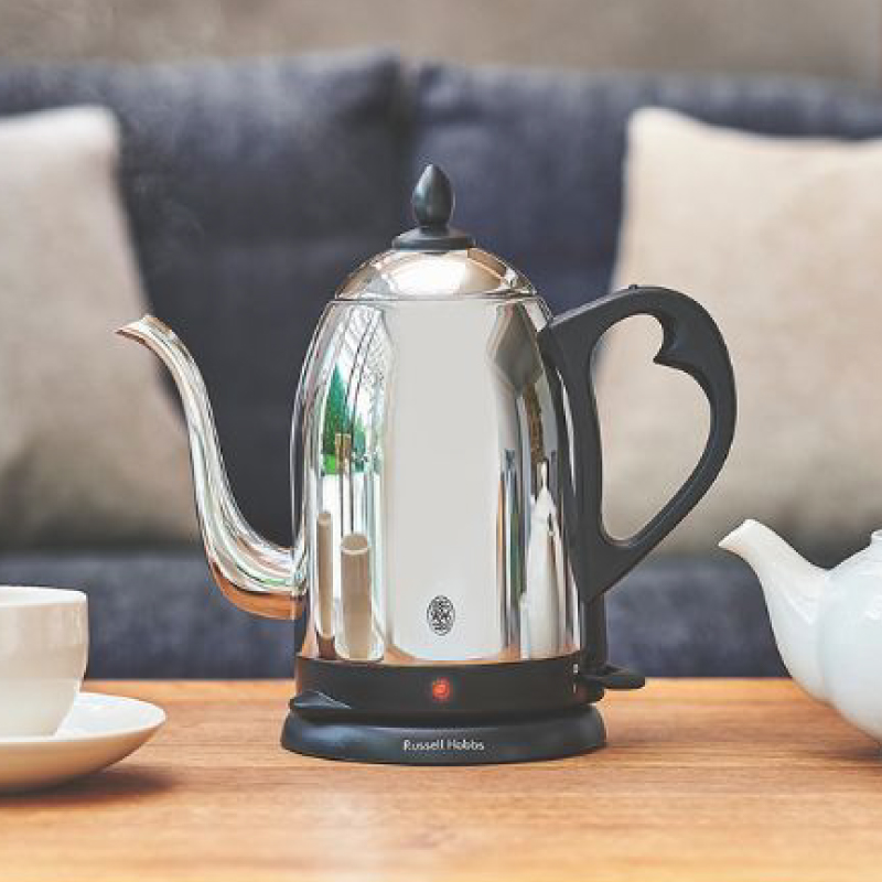 〈Russell Hobbs〉 カフェケトル　1.2　シルバー 【223005】
