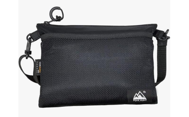 PEAKHUNT【改訂版】サコッシュ 小さめ 撥水 防水 超軽量 メンズ レディース 登山 トラベル ハイキング 旅行 ピークハント