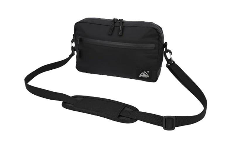 PEAKHUNT サコッシュ（マチ付） 撥水 防水 超軽量 メンズ レディース 登山 トラベル ハイキング 旅行 黒 ピークハント