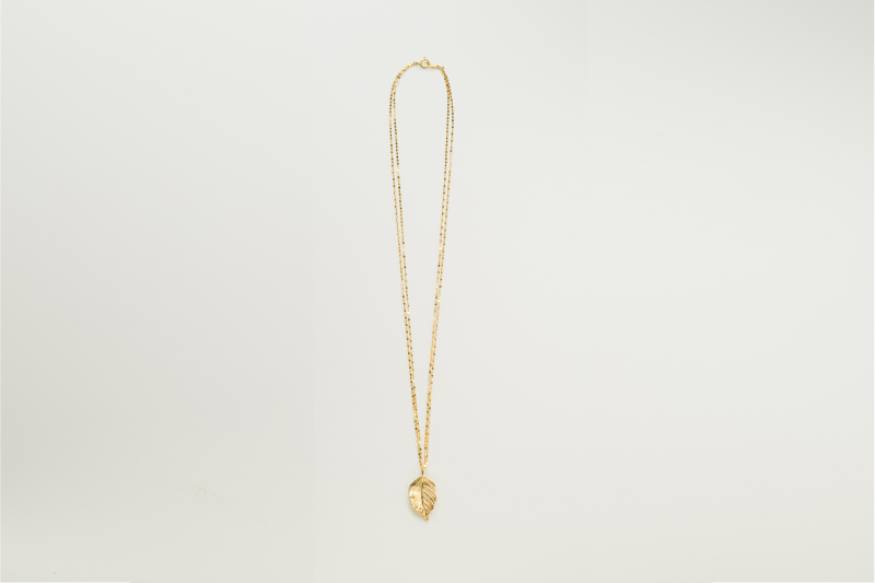 【府中ジュエリー】けやきゴールドペンダント　【 K18YG ダイヤモンド（D0.05ct）ゴールド ジュエリー  アクセサリー ペンダント プレゼント】