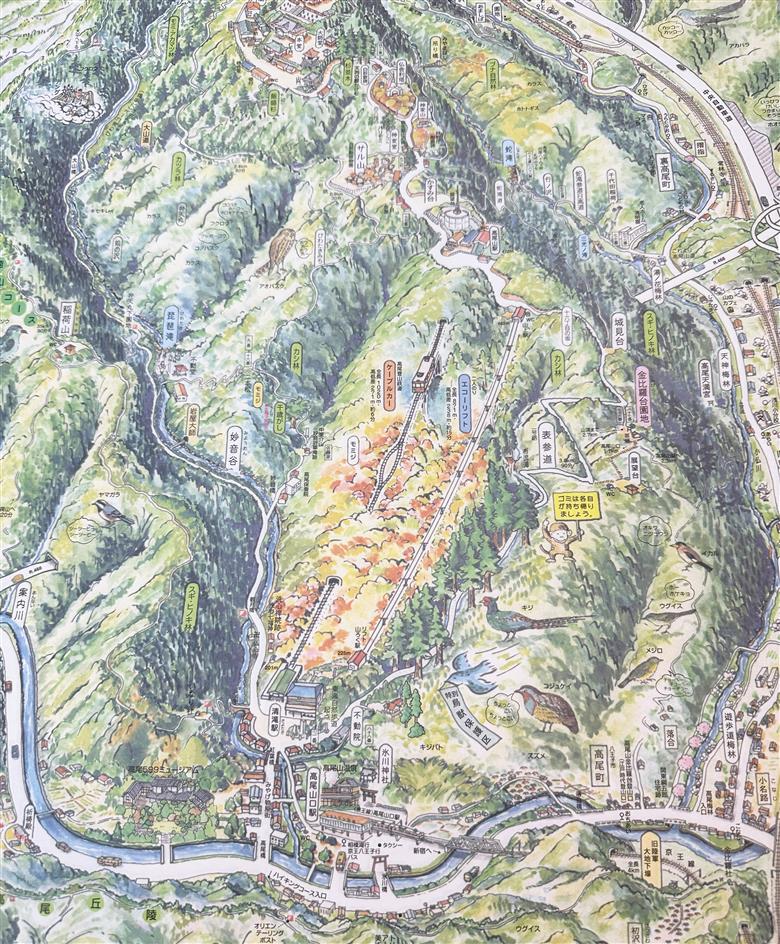 高尾山散策絵図