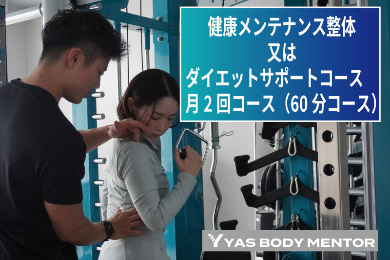 健康メンテナンス整体又はダイエットサポートコース　月2回コース（60分コース）
