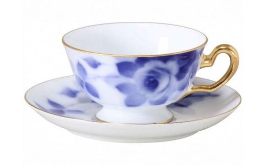 ティーセット（ブルーローズ）〈大倉陶園〉