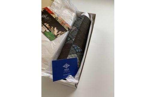 紬地パッチワークストール〈紬屋瑠璃猫〉